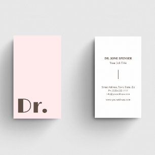 Tarjeta De Visita Médicas médicos Asistencia sanitaria Limpiar rosa 
