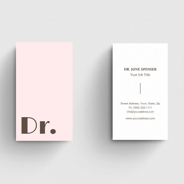 Tarjeta De Visita Médicas médicos Asistencia sanitaria Limpiar rosa  (Subido por el creador)