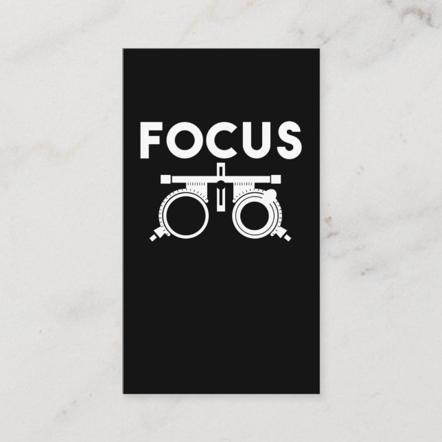 Tarjeta De Visita Médicas oculares Humor Funny Opticians (Anverso)