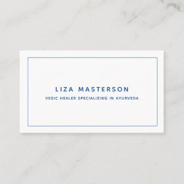 Tarjeta De Visita Medicina alternativa blanca de la Marina Azul Míni