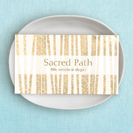 Tarjeta De Visita Medicina alternativa de bambú y bienestar natural