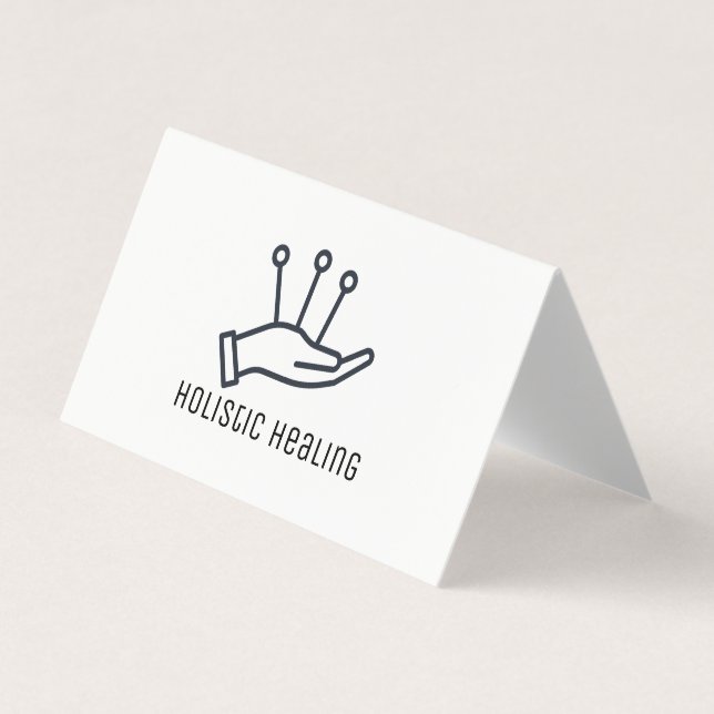 Tarjeta De Visita Medicina holística | Acupuntura (Anverso)