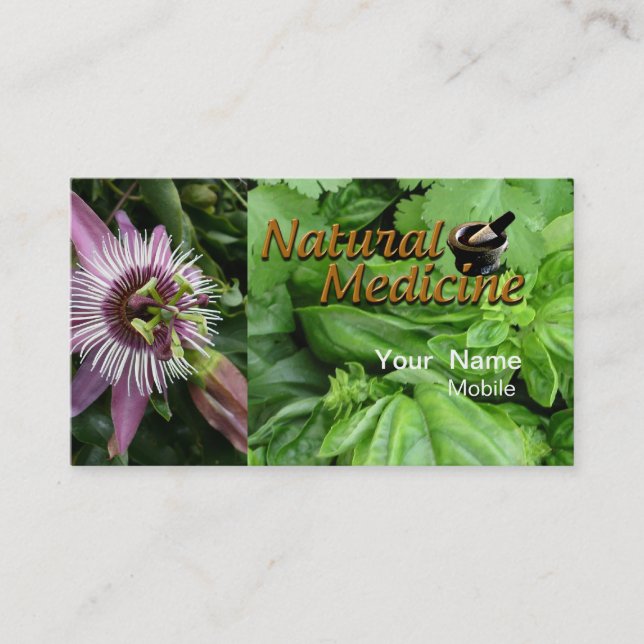 Tarjeta De Visita Medicina natural (Anverso)
