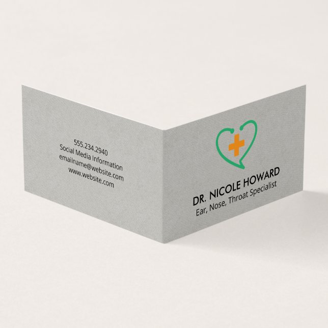 Tarjeta De Visita Medicina Stethoscope | Salud | Médico (Exterior)