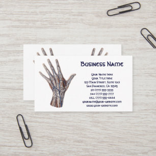 Tarjeta De Visita Medicina Vintage, Dedos de Mano de Anatomía Humana