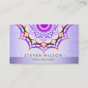 Tarjeta De Visita Medición de flores de Lotus Yoga de Mandala Damask