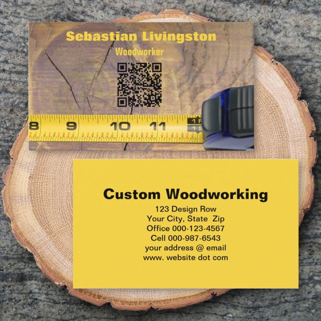 Tarjeta De Visita Medición del código QR profesional de madera de ci (Subido por el creador)