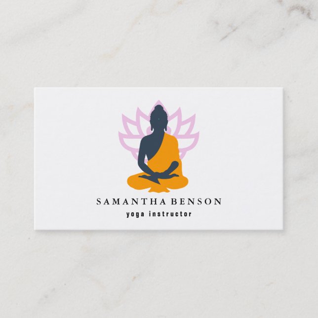 Tarjeta De Visita Medición del instructor de yoga (Anverso)