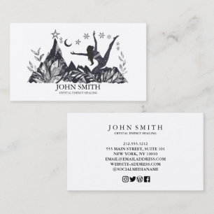 Tarjeta De Visita Medición espiritual de Crystal Energy Healer Chakr