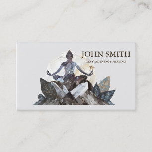 Tarjeta De Visita Medición espiritual de Crystal Energy Healer Chakr