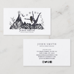 Tarjeta De Visita Medición espiritual de Crystal Energy Healer Chakr