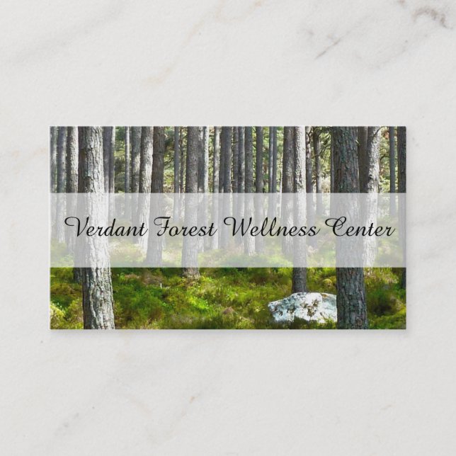 Tarjeta De Visita Medición Verdant Forest (Anverso)