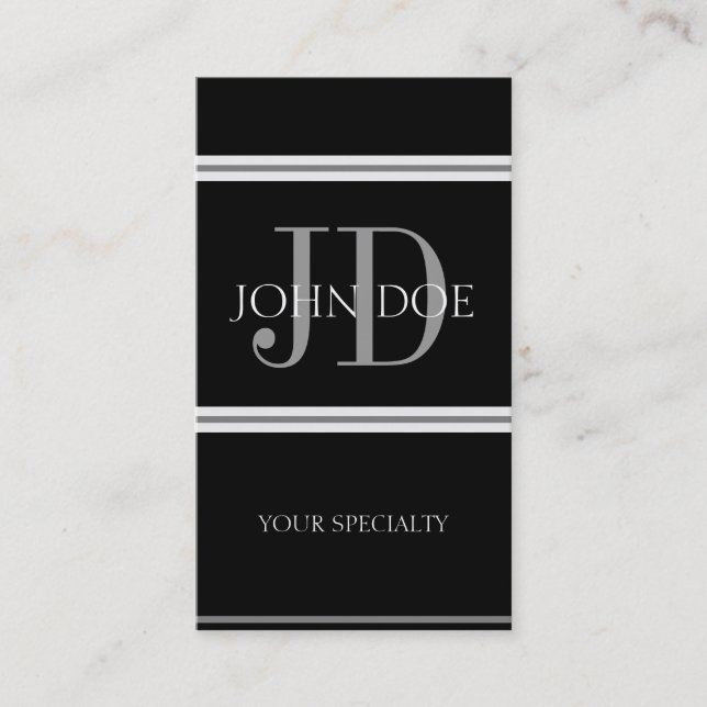 Tarjeta De Visita Médico B/B vertical (Anverso)