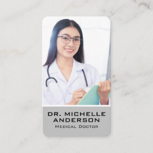 Tarjeta De Visita Médico con Portapapeles   Atención Médica