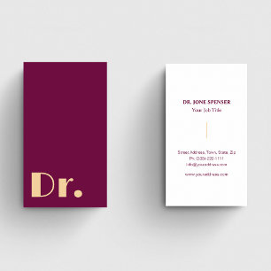 Tarjeta De Visita Médico de Borgoña Médicas de Atención Médica