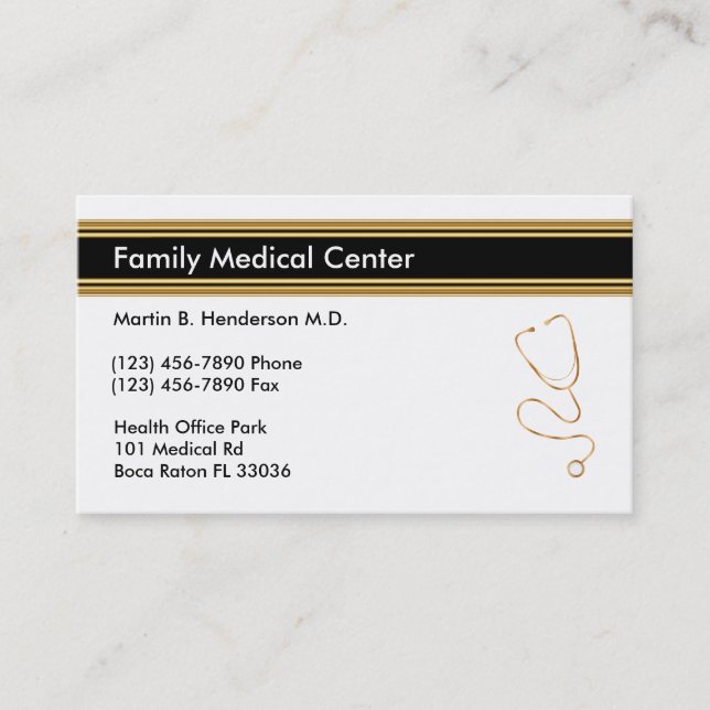 Tarjeta De Visita Médico de cabecera (Anverso)