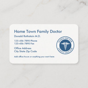 Tarjeta De Visita Médico de cabecera moderno
