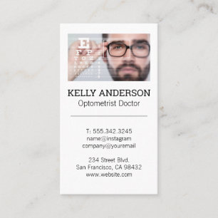 Tarjeta De Visita Médico de familia Práctica MD Prueba de optome