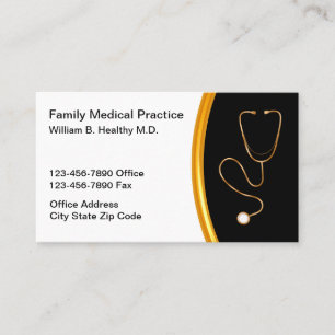 Tarjeta De Visita Médico de Práctica Médica Familiar de Clase