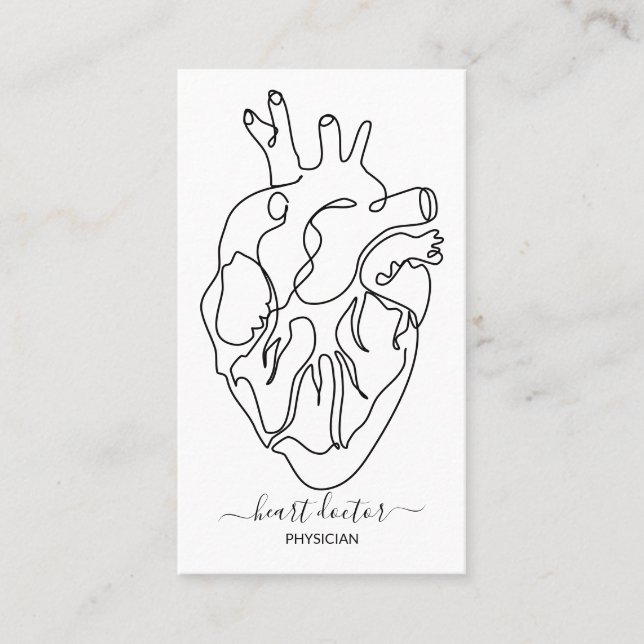 Tarjeta De Visita médico del corazón (Anverso)