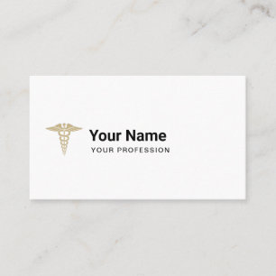 Tarjeta De Visita Médico Enfermera Caduceo Médico Personalizado