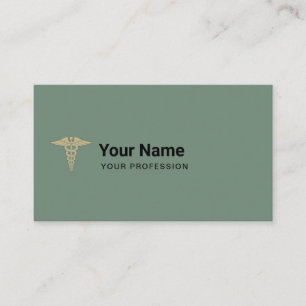 Tarjeta De Visita Médico Enfermera Caduceo Médico Personalizado
