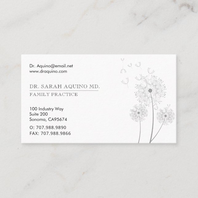 Tarjeta De Visita Médico médica (Anverso)