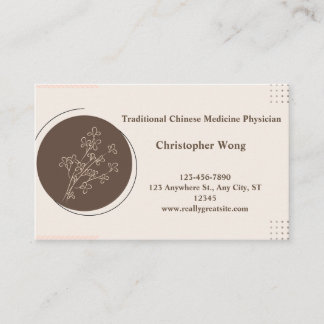 Tarjeta De Visita Médico médico/chino tradicional