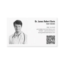 Médico médico Minimalista moderno Foto Código QR �