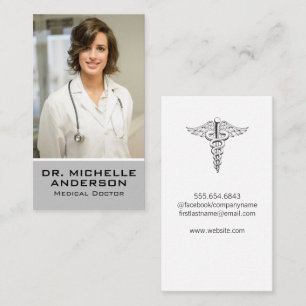 Tarjeta De Visita Médico médico   Plantilla de fotografía de persona