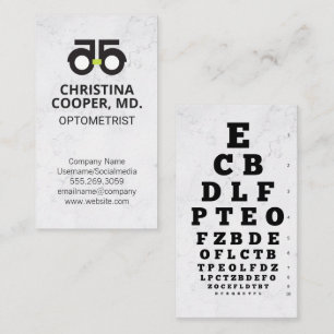 Tarjeta De Visita Médico ocular   Examen ocular   Optometrista