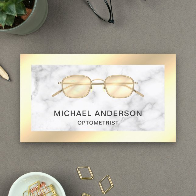 Tarjeta De Visita Médico ocular Optometrist Relieve metalizado dorad (Subido por el creador)