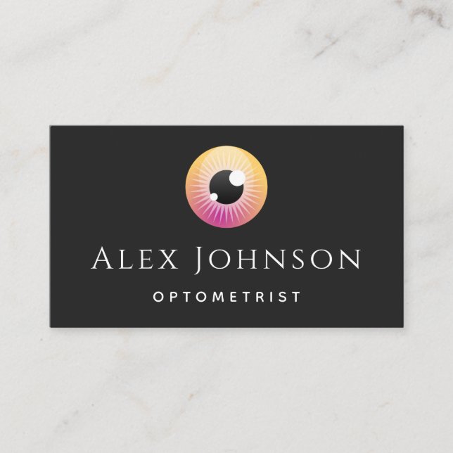 Tarjeta De Visita Médico oftálmico Otometrist Oye Optometrist Colorf (Anverso)