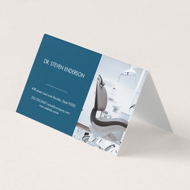 Tarjeta De Visita Médico | Presidente de la Oficina Dental (Anverso)