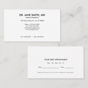 Tarjeta De Visita Médico Profesional Minimalista Moderno