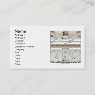 Tarjeta De Visita Medidas del hombre de Vitruvian (da Vinci)