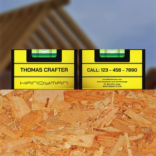 Tarjeta De Visita Medidor de burbuja de nivel de espíritu falso (Subido por el creador)