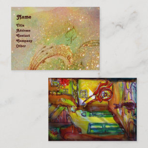 TARJETA DE VISITA MEDIEVAL ALLEY DE NOCHE EN FLORENCIA