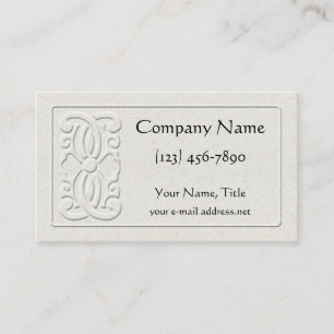 Tarjeta De Visita Medieval floral del grabado en relieve del vintage
