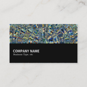 Tarjeta De Visita Medio camino 034 - Blue Abstract Pond