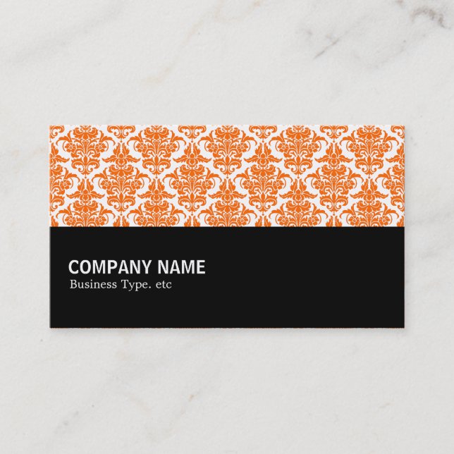 Tarjeta De Visita Medio camino 055 - Naranja Damask (Anverso)