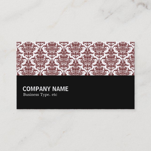 Tarjeta De Visita Medio camino 059 - Dk Brown Damask (Anverso)