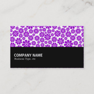 Tarjeta De Visita Medio camino - 8 Petales - Púrpura en blanco