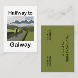 Tarjeta De Visita Medio Camino A Galway Viaje por Carretera