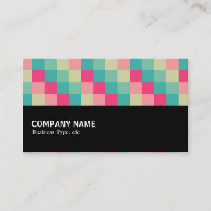 Tarjeta De Visita Medio camino - Cuadrados de color 013