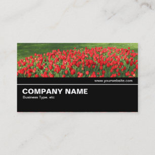 Tarjeta De Visita Medio camino V2 035 - Cama de tulipanes rojos 02