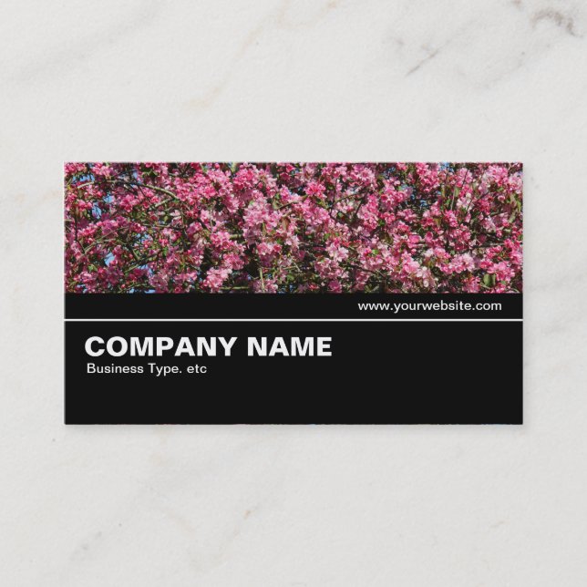 Tarjeta De Visita Medio camino V2 - Flor de cerezo rosa (Anverso)