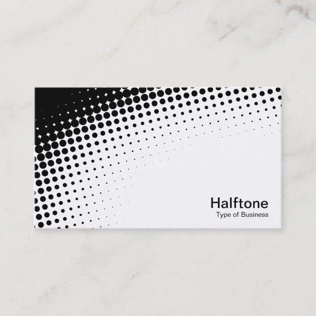 Tarjeta De Visita Medio tono iluminado - Blanco y negro (Anverso)