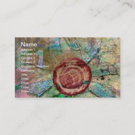 Tarjeta De Visita Medios mixtos y flores digitales