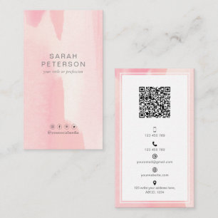 Tarjeta De Visita Medios sociales Código QR Personalidad moderna y